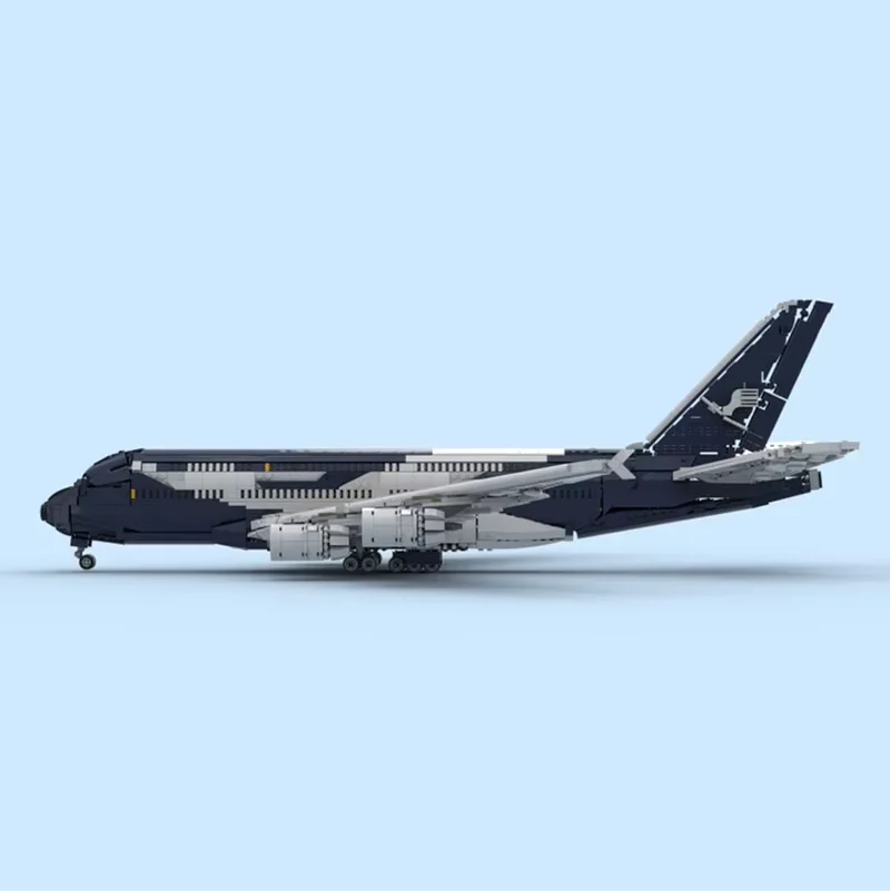 3809 деталей MOC, серия «Авиация», модель Airbus A380 в стиле Lufthansa Centennial Livery, конструктор для самостоятельной сборки, подарок на праздник/день рождения
