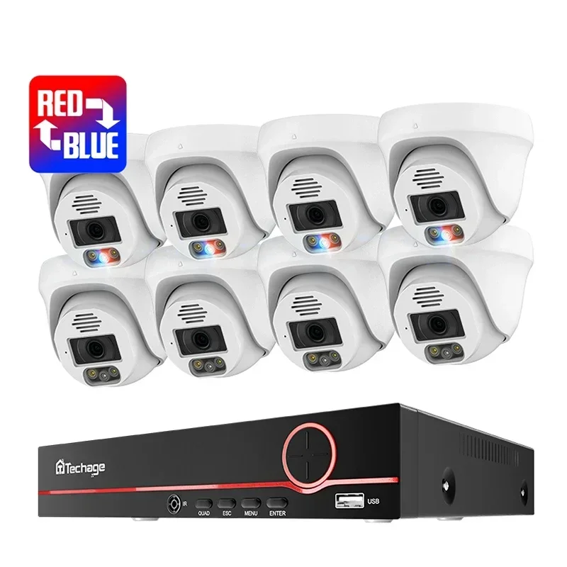 Update 8MP 4K  8 Channel Face Detection Email Alert HDD Storage CCTV System POE NVR Kit Camera Surveillance