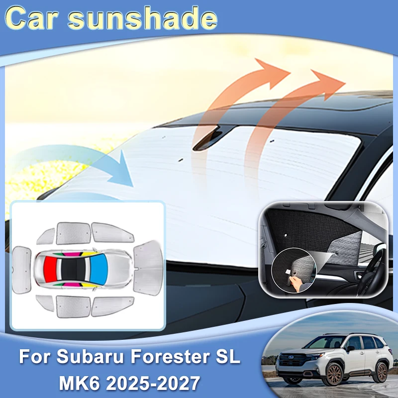 

Car Full Cover Sunshade For Subaru Forester SL MK6 2025 2026 2027 Visor Car Side Window Shade Sunscreen Anti-UV Auto Accessories