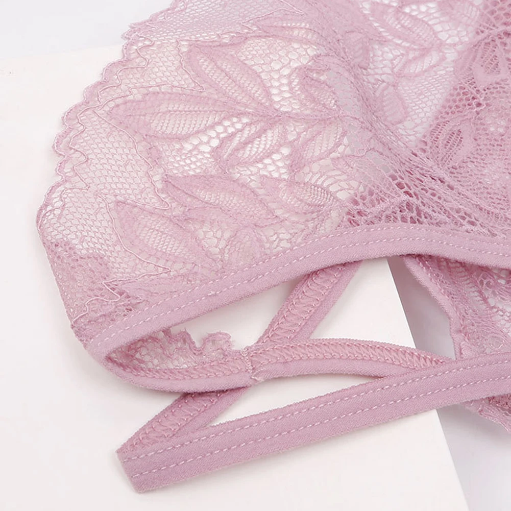 All Season Breathable Panties Floral Sheer Underwear Blue Green Pink Polyester Purple Red Sexy Mesh Applicable Gender