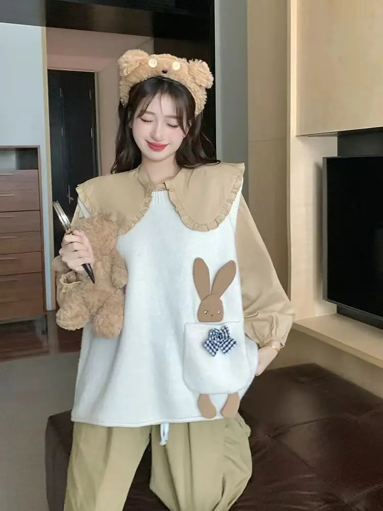 Fashionable Age Reducing Folding Knitted Vest for Women 2023 Spring and Autumn New 3D Cartoon Sleeveless Sweater Tank Top - Image 5