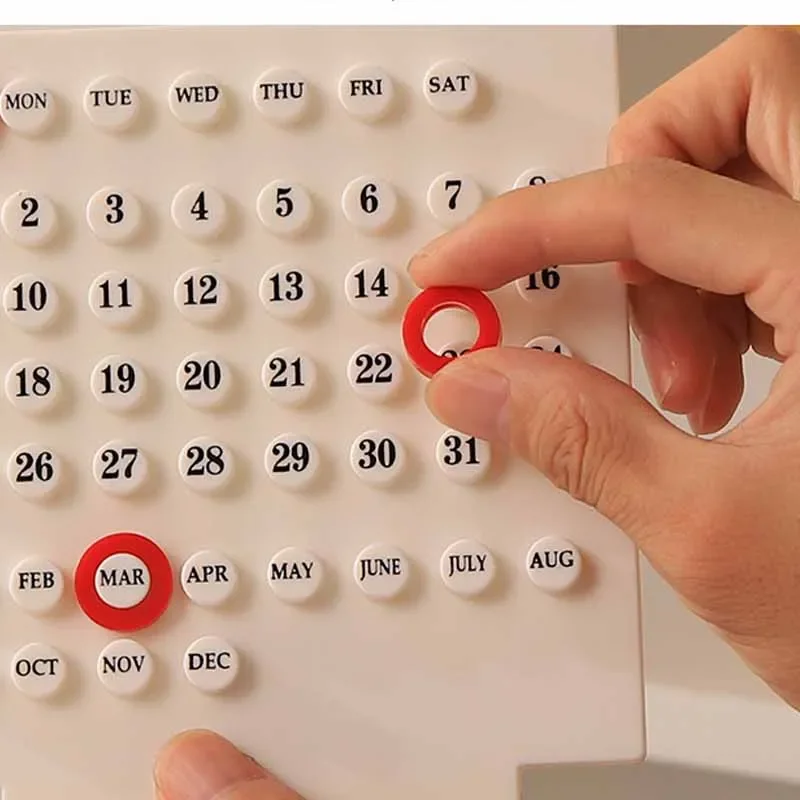Acrylic Wooden Base Handmade DIY Calendar Office Desktop Home Decorative Digital Small Ornament Ten Thousand Year