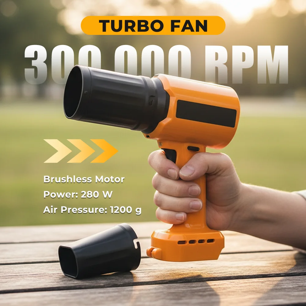

Electric Cordless Leaf Blower Dust Blower For Makita 18V-21V Lithium Battery,280W High-Speed Motor Handheld Jet Fan Air Blower