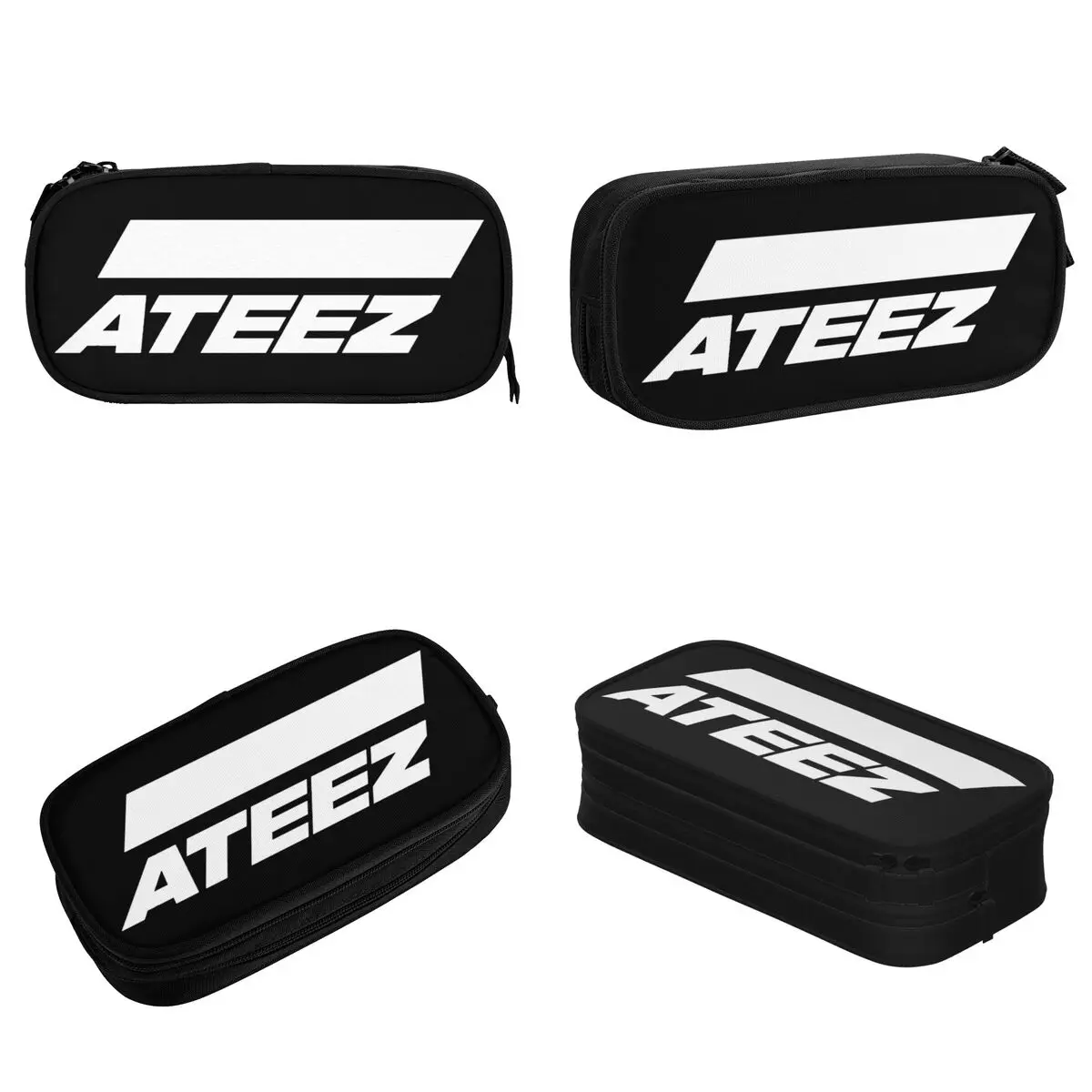 Imagem -02 - Ateez-estojo para Lápis Kawaii para Meninas e Meninos Adorável Bolsa de Caneta Kpop Grande Armazenamento para Estudantes Presentes da Escola