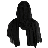 1pc distressed black smock scarf cape for role playing, LARP, reenactment, apocalypse fashion costume accessories