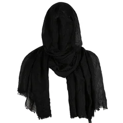 1pc distressed black smock scarf cape for role playing, LARP, reenactment, apocalypse fashion costume accessories