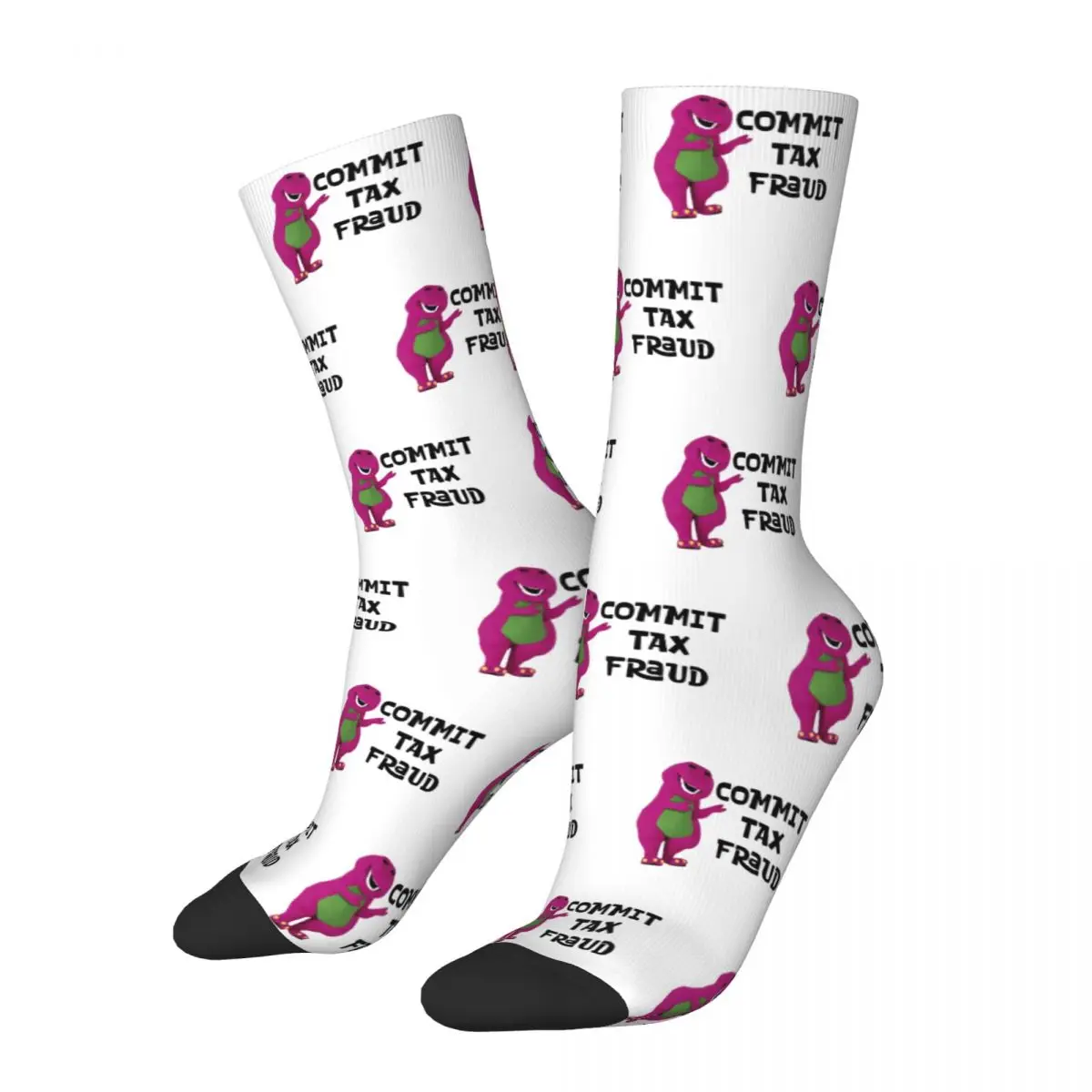 

Hip-hop Commit Tax Fraud Football Socks Polyester Long Socks for Unisex Breathable