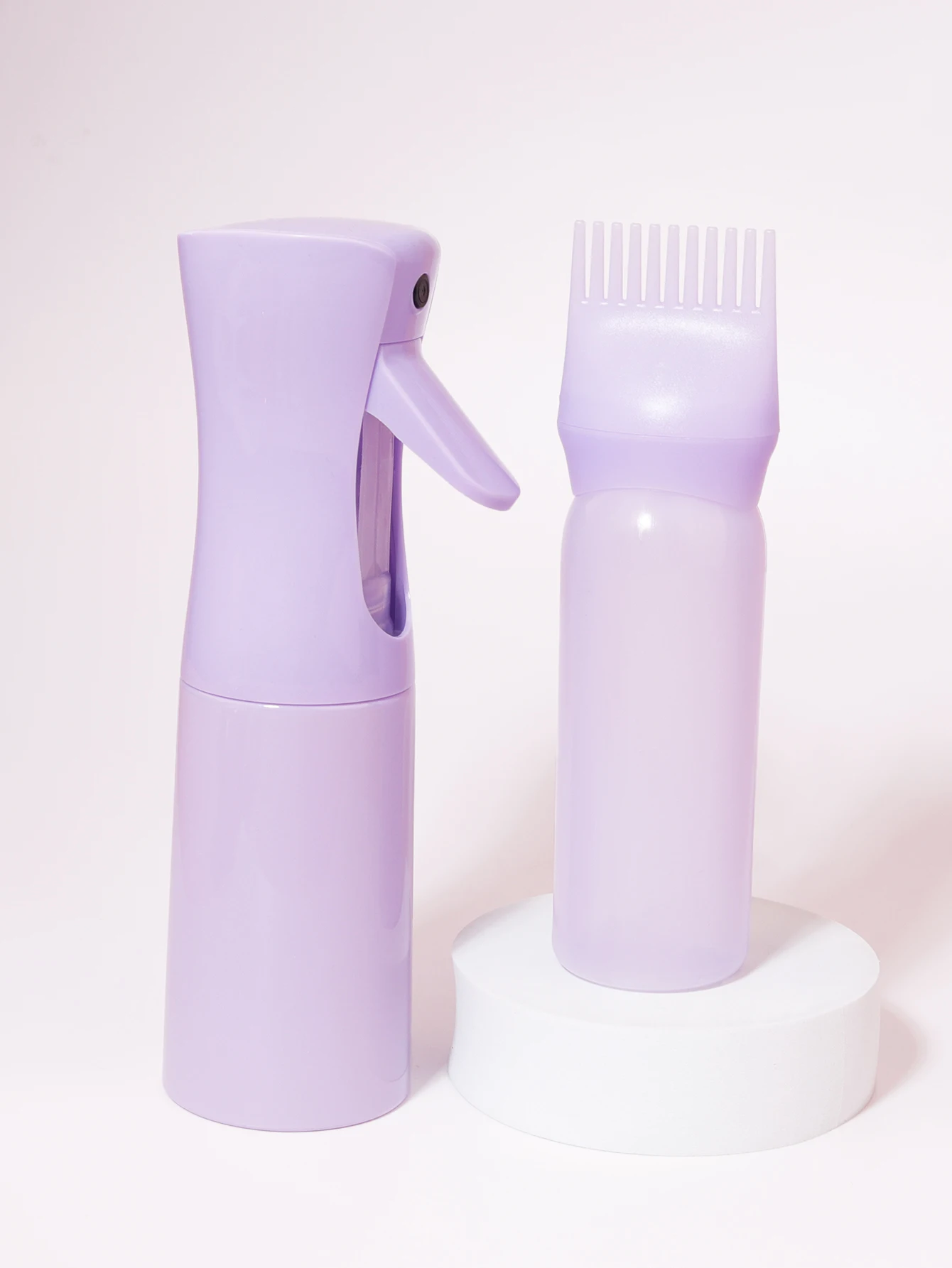 헤어 케어 펌프 스프레이 병 리필 가능한 샴푸 목욕 벨트 빗 병, 헤어 살롱 세트, 200ml, 2 개 세트 