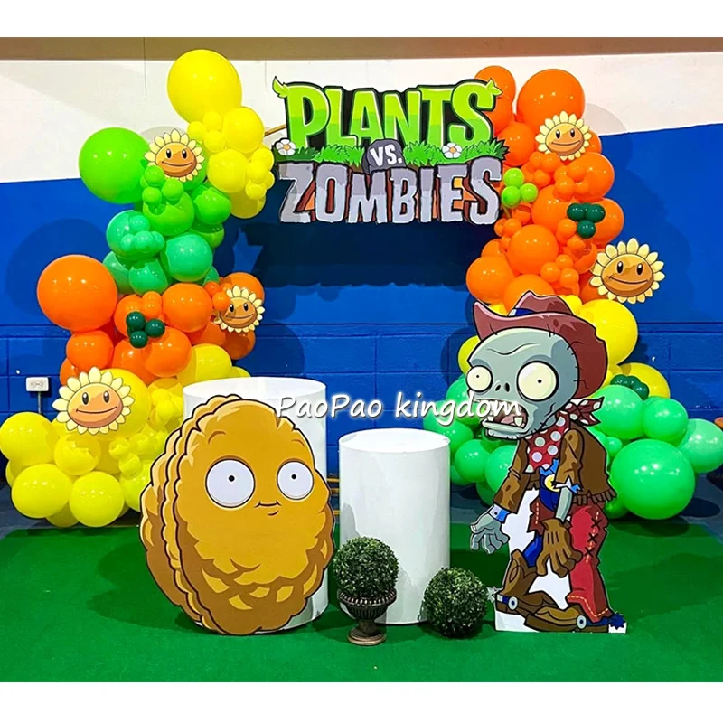 مجموعة قوس بالونات على شكل لعبة Z.Zombies من Plants Vs Z.Zombies لتزيين حفلات أعياد الميلاد للأطفال مستلزمات استحمام الطفل ديكور غرفة الرسوم المتحركة