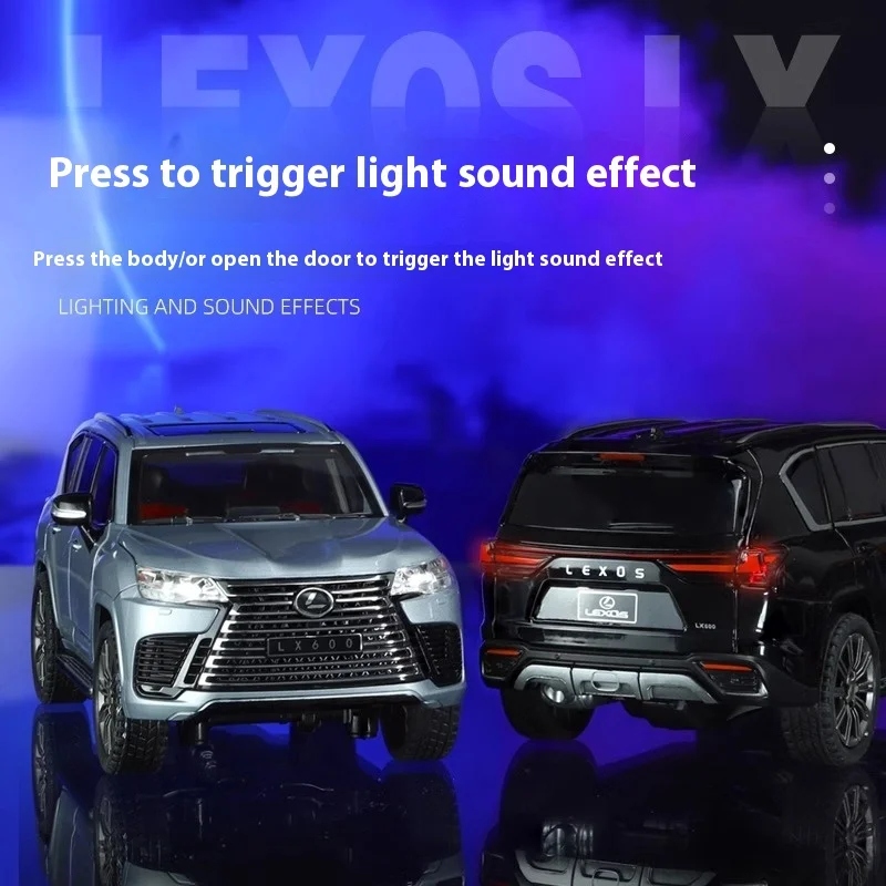 1:24 LEXUS LX600 Diecast Car Model with Sound & Light