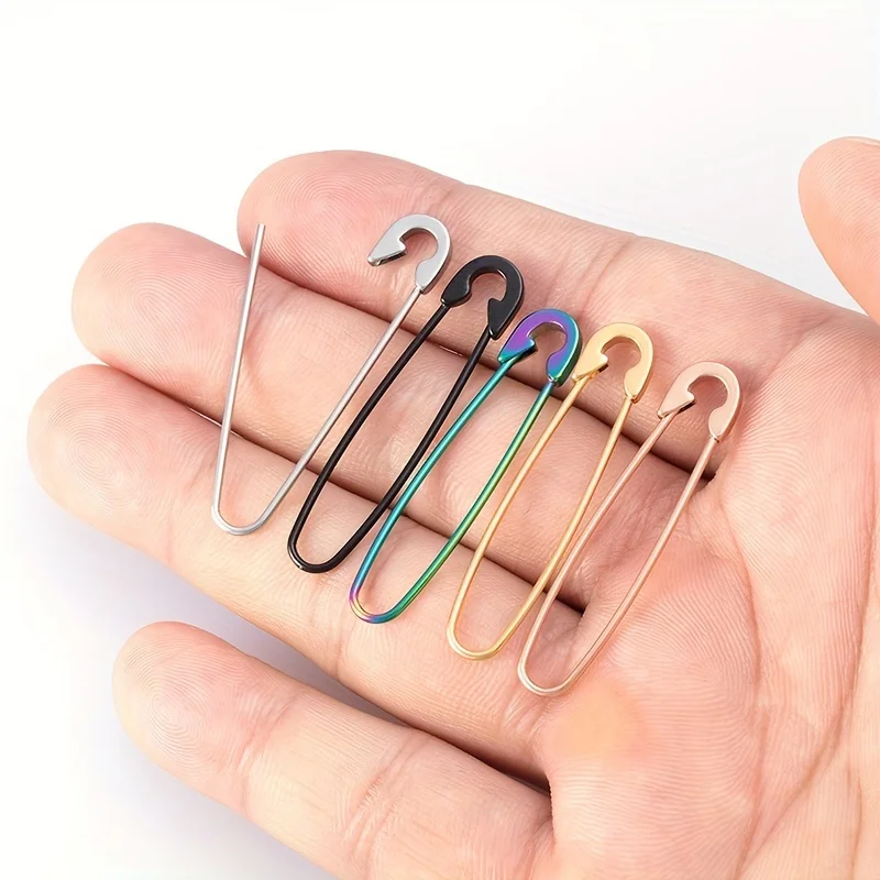 1pc Unique Surgical Stainless Steel Paperclip Safety Pin Earrings for Men and Women Fashionable Stud Piercing Jewelry Daily Wear