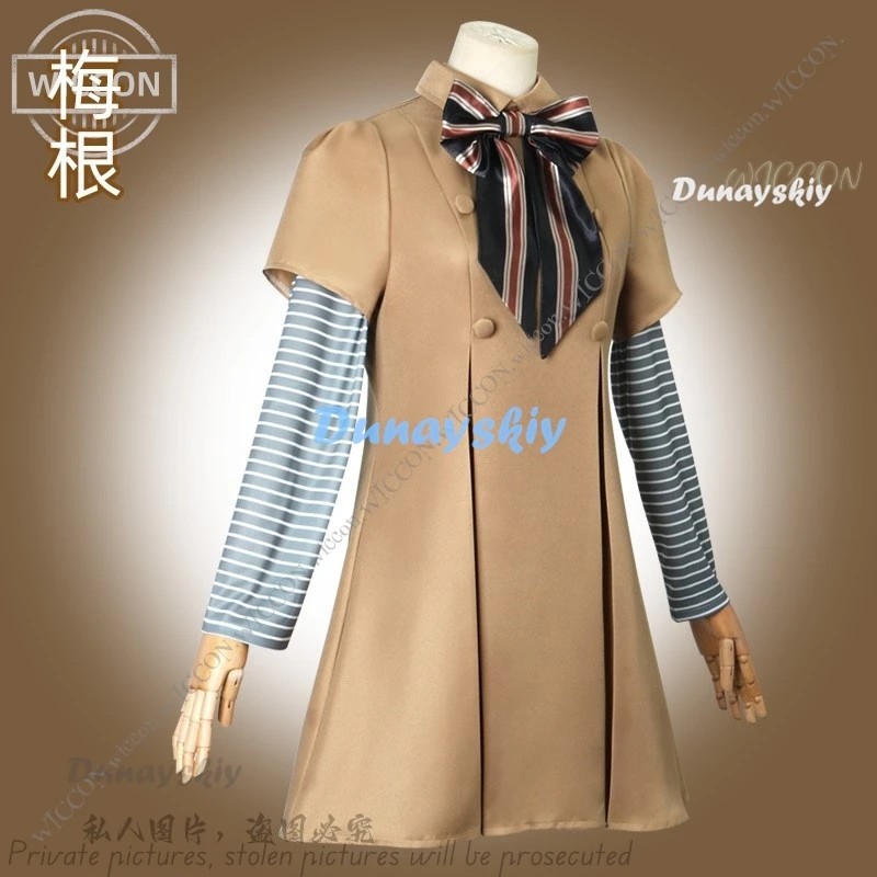 Megan Horror Movie Heroine Adult Children Cosplay Suit Dress Daily Outfit Woman Cosplay Costume Wig Halloween Costume Party Suit