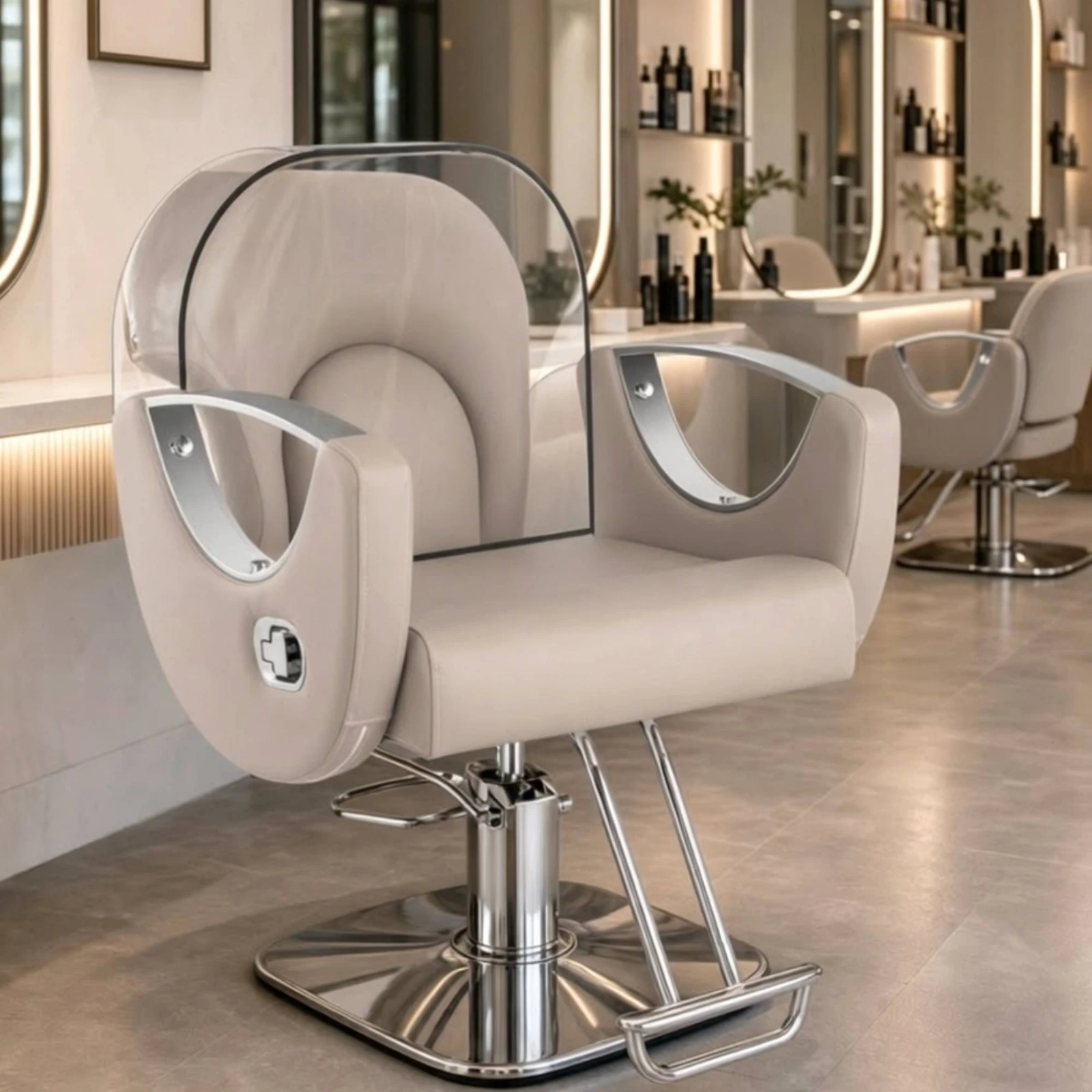 Seat Back Cover Wrinkle-Resistant Transparent PVC Chair-Back Cover for Salon, Office
