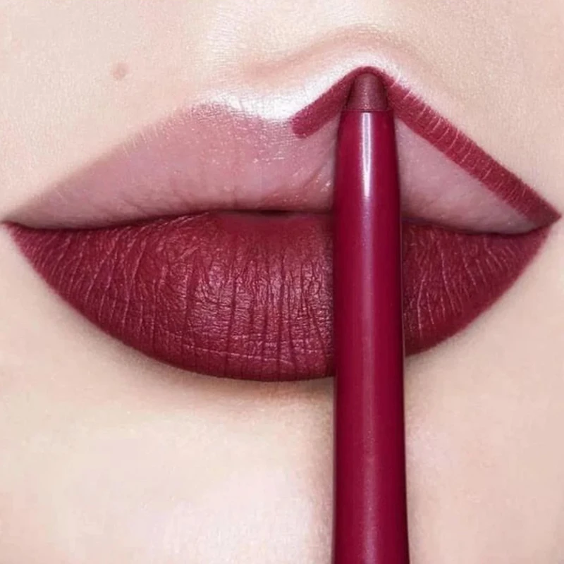 12 cores lipliner lápis à prova dwaterproof água sexy vermelho matte contorno matiz batom duradouro não-vara copo hidratante lábios maquiagem cosméticos