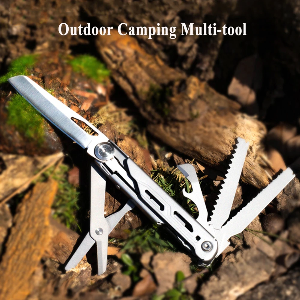 

440 Steel Multifunctional Folding Knife EDC Jackknife Multi-tool Scissors Saw Bottle Opener High Hardness Camping Pocket Knife