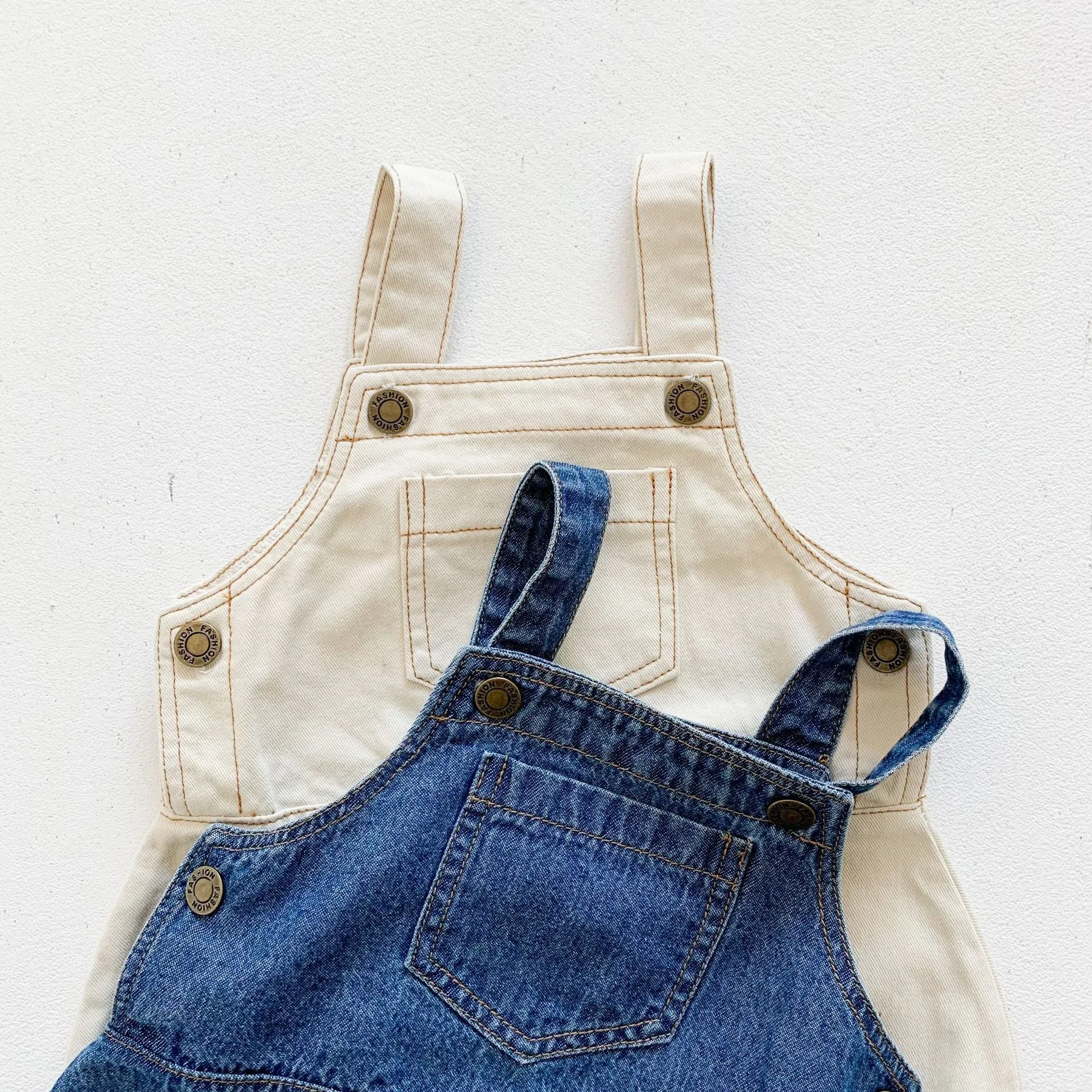 2024 New Summer Baby Boy Denim Bodysuit Sleeveless Girls Overalls Toddler Kids Casual Clothes 0-3 Years