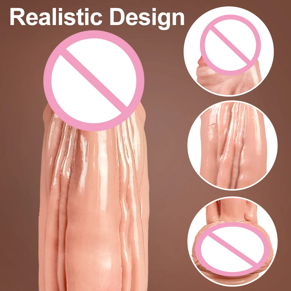 3 size Realistic Dildos Soft Testicles Sex Toys for Women Big Penis with Suction Cup Female Masturbator Anal Sex Product 8.5inch