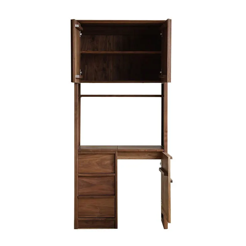 

North American black walnut sweeping robot side cabinet Narwal stone chasing base station storage cabinet