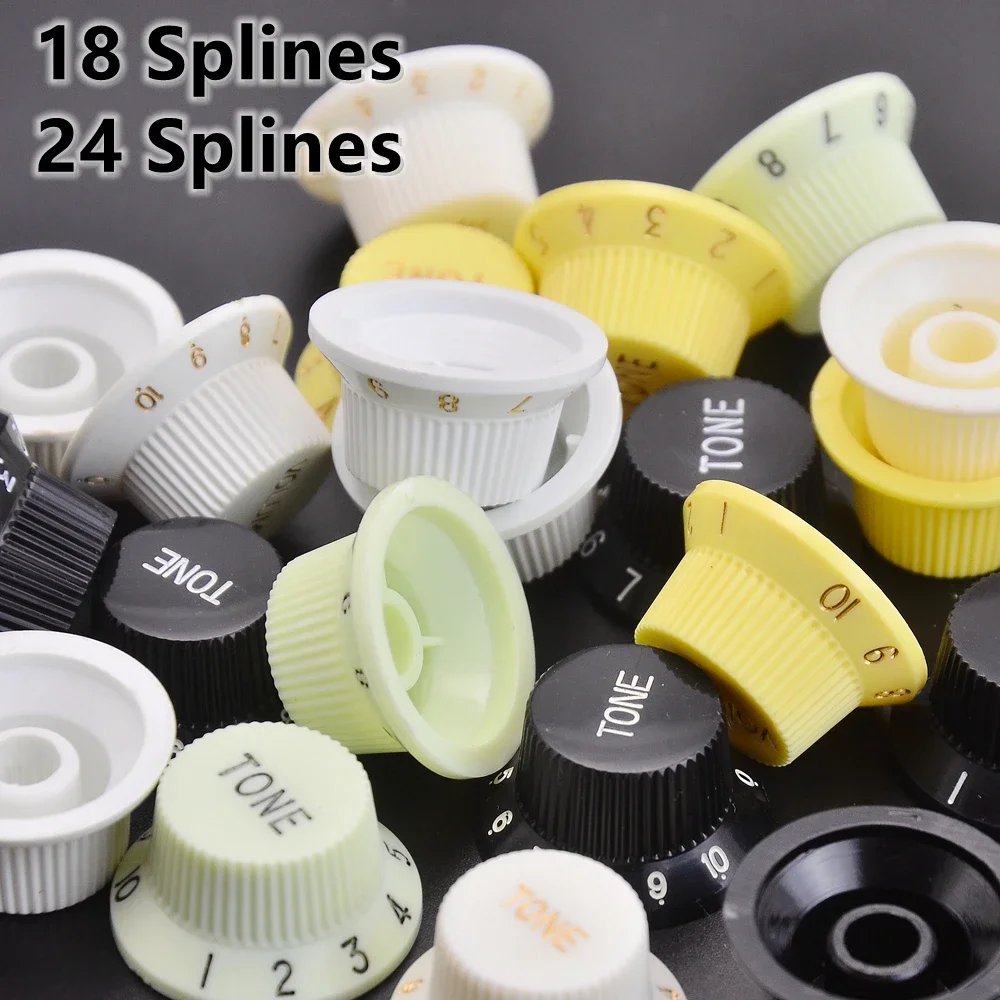 1 Set 18 / 24 Splines  Electric Guitar Plasticr Control Knobs for ST IBZ