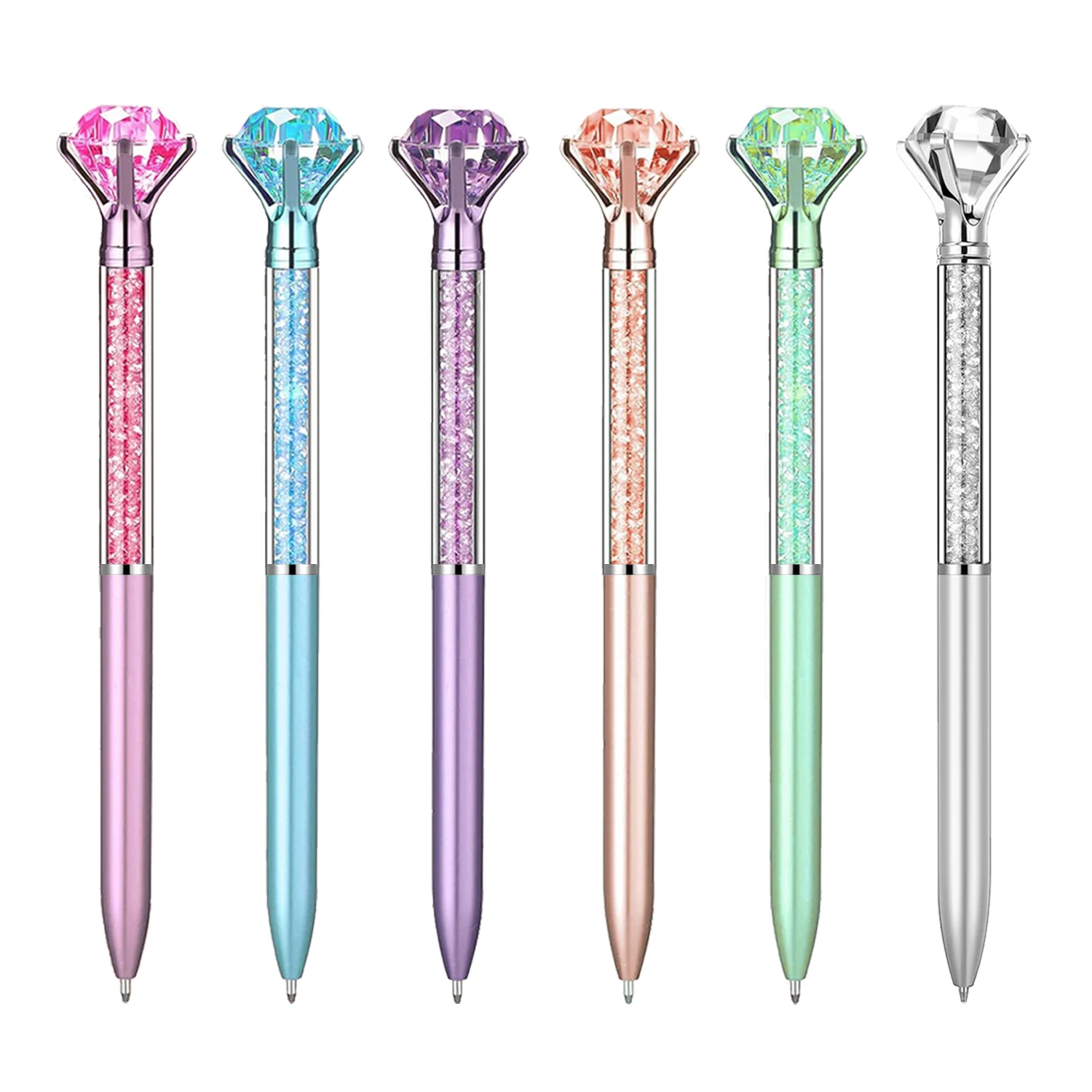30Pcs Crystal Diamond Ballpoint Pen—perfect for journaling, events, gifts, and weddings; ideal as a gift for teachers, schools,