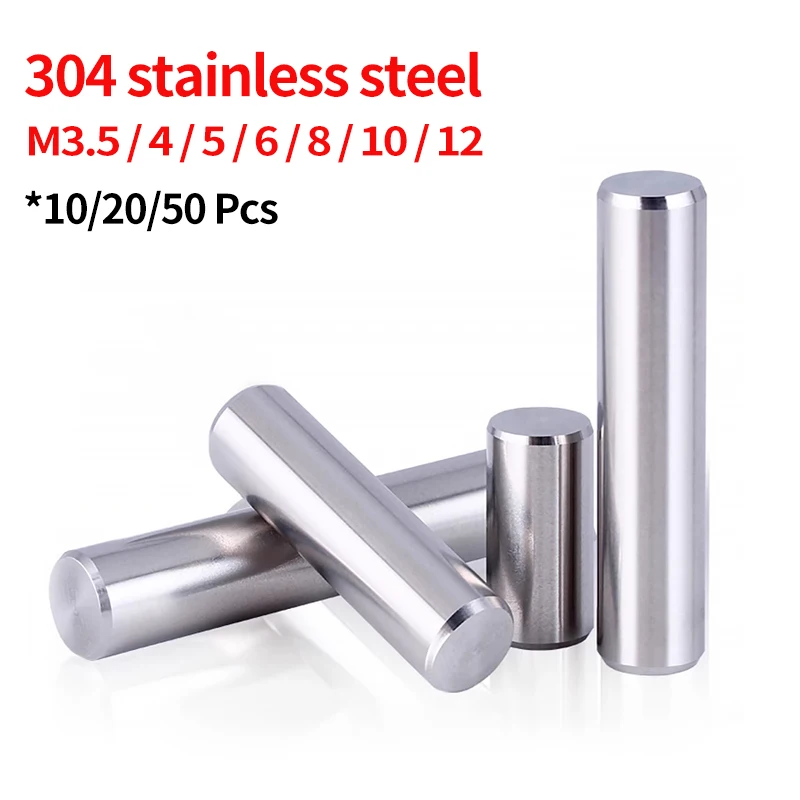 

M3.5/M4/M5/M6/M8/M10/M12 304 Stainless Steel Solid Positioning Cold Heading Process Chamfer 5-100mm Cylinder Parallel Pin