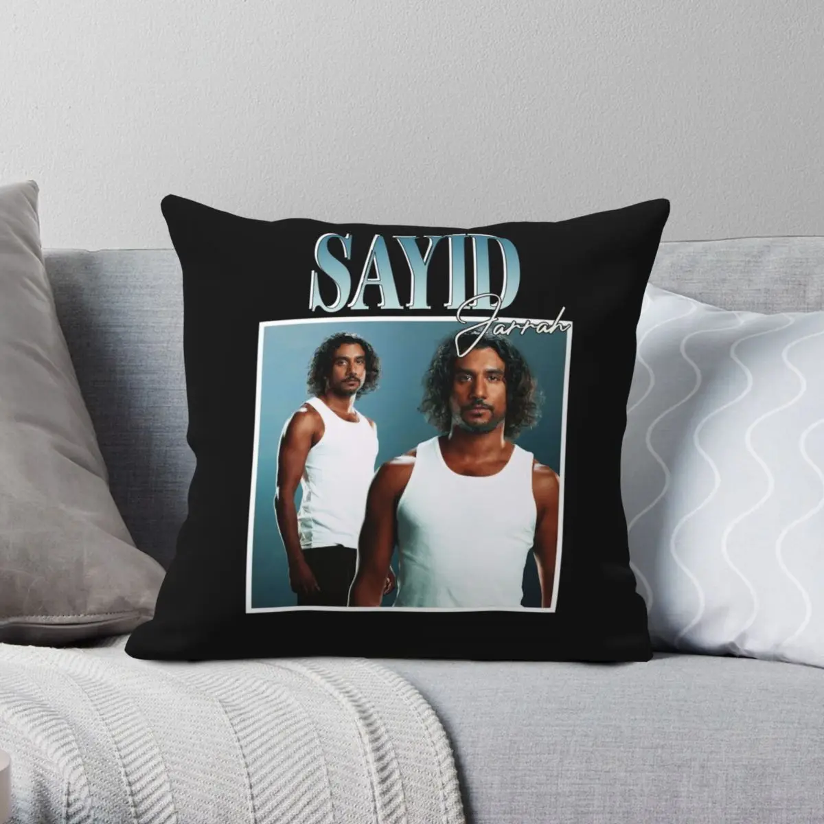 

Sayid Jarrah Pillowcase Polyester Linen Velvet Pattern Zip Decorative Pillow Case Car Cushion Cover