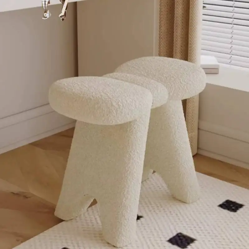 White Soft Makeup Vanity Chair Nordic Upgrade Narrow Cute Makeup Vanity Chair Comfy Designer Silla Tocador Bedroom Furniture