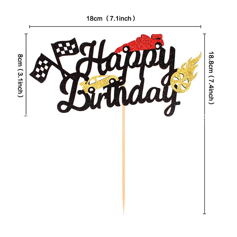 Motorrad-Modell-Kuchenaufsatz, Motorrad-Thema, Kinderparty-Dekoration, Picks „Happy Birthday“-Kuchenaufsatz für die Geburtstagsdekoration Ihres Jungen und Mannes – Detail 5
