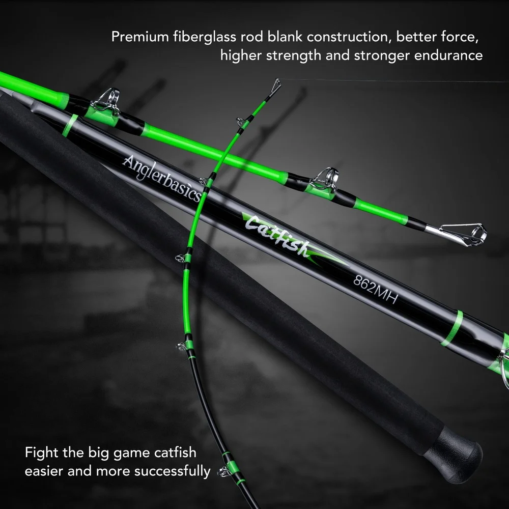 Goture Catfish 2-sections Casting Rod professional Catfish Rod 2.28m 2.59m M Fishing Rod For Lake River Fishing tackle