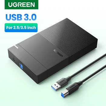 Ugreen hdd caso 3.5 2.5 sata para usb 3.0 adaptador externo disco rígido gabinete leitor para ssd disco hdd caixa caso hd 3.5 hdd caso