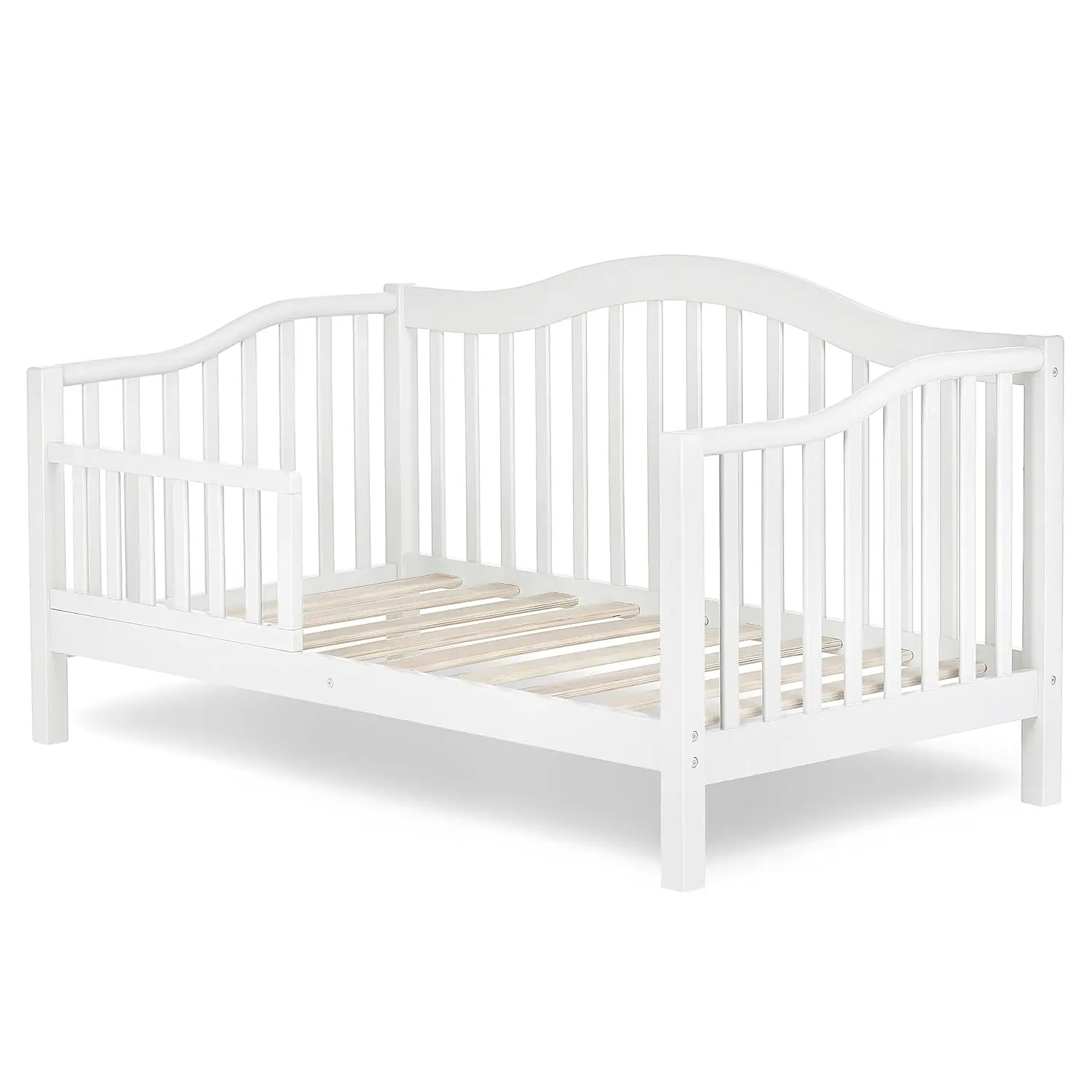 سرير On Me Austin للأطفال الصغار باللون الأبيض، معتمد من Greenguard Gold مقاس 54 × 30 × 29 بوصة (عبوة من قطعة واحدة) #5