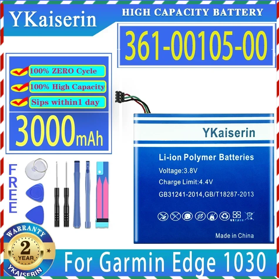 YKaiserin 3000mAh Replacement Battery 361-00105-00 For Garmin Edge 1030 GPS Handheld