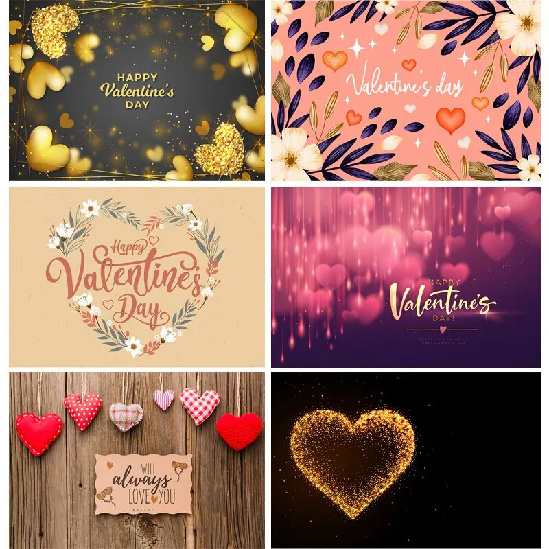 

SHENGYONGBAO DreamValentine Day Photography Backdrops Love Heart Rose Flower Photo Studio Props Background QRJJ-01