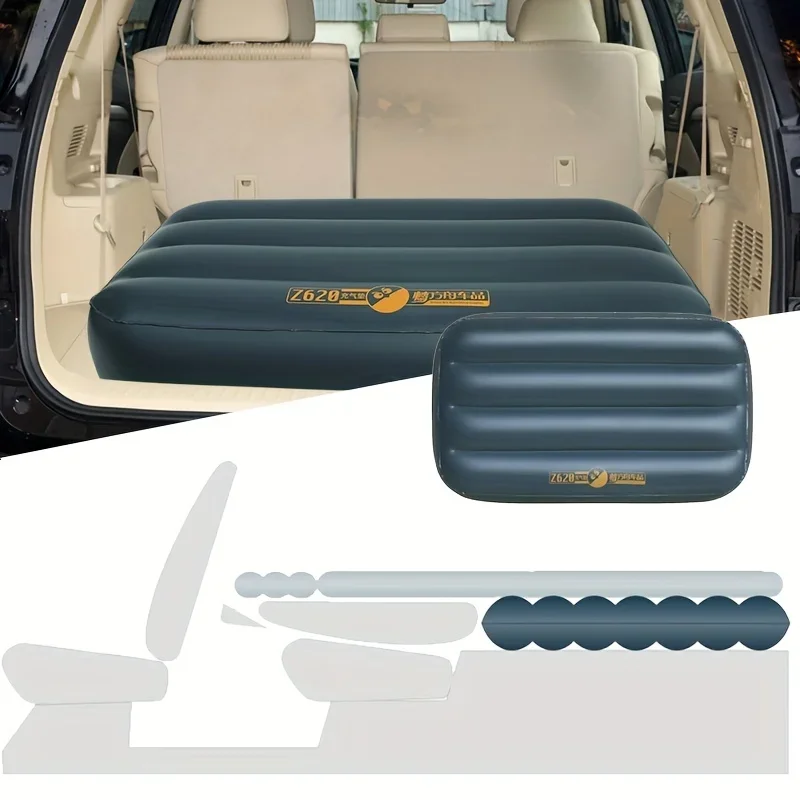 Car Front Slope Pad Front Seat Inflatable Mattress auto Rear Seat Gap Inflated Stool Foot Cushion For Car Self-driving Travel