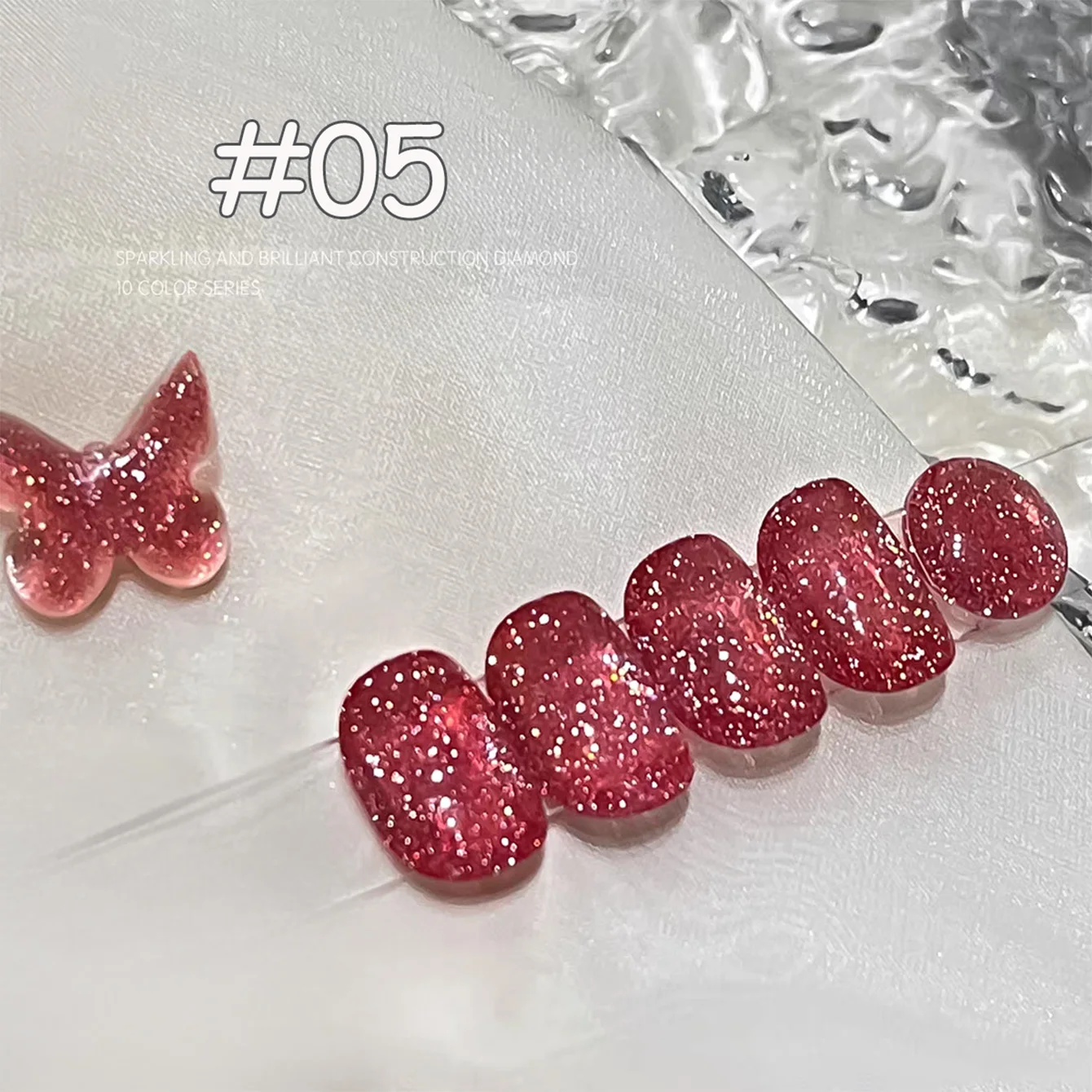 1pcs TC Sparkling Reflective Bounce Di High Density Sparkling Broken Diamond Gel Nail Polish 2025 New Sparkling Glitter Nail Art