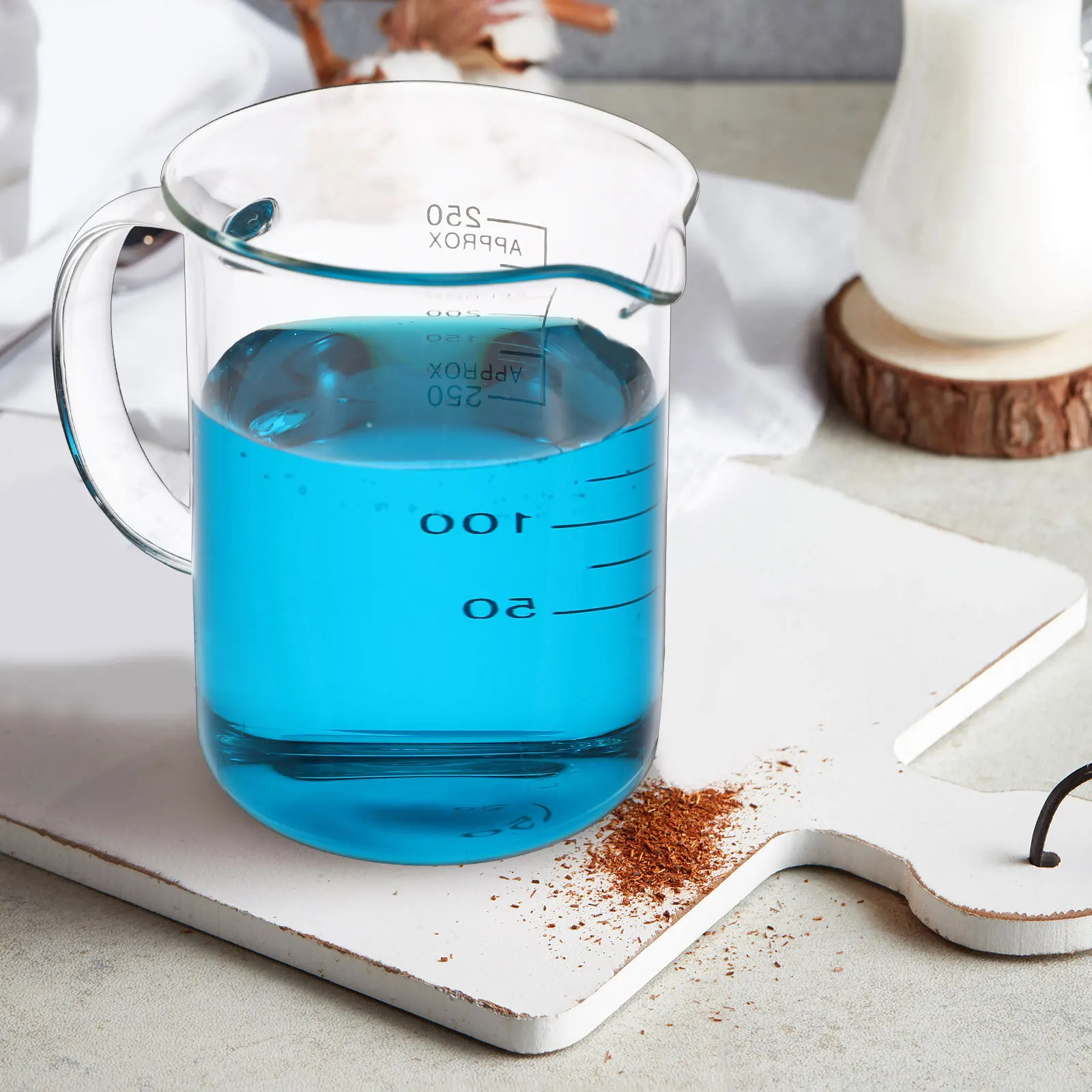 

Glass Beaker Mug 250ml Sturdy Glass Handle Comfortable Grip Multipurpose Measuring Cup Science Teacher Gift Beaker Mug