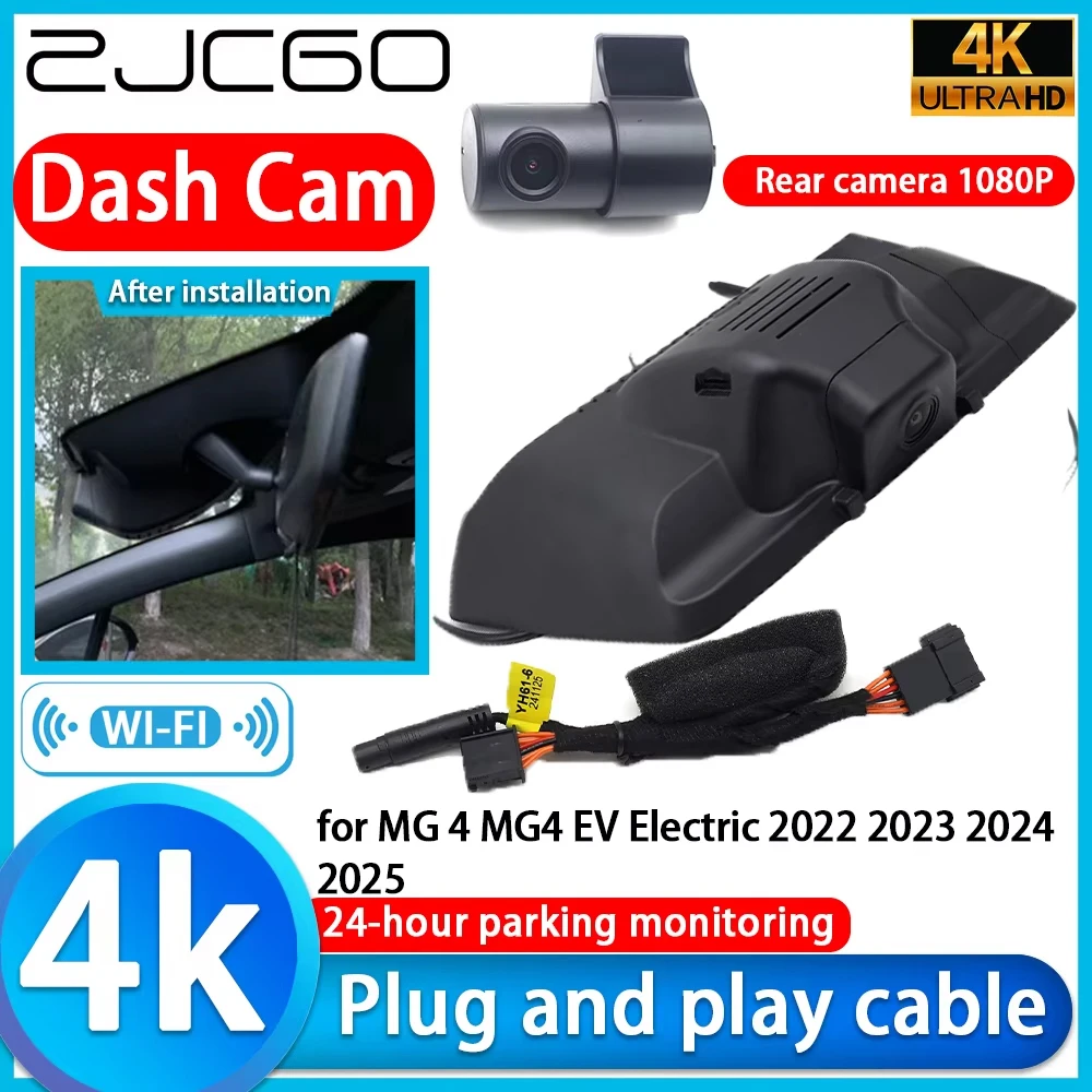 

ZJCGO for MG 4 MG4 EV Electric 2022 2023 2024 2025 Wifi 4K DVR Dash Cam Car Camera Sony Lens IMX335 Video Recorder Night Vision