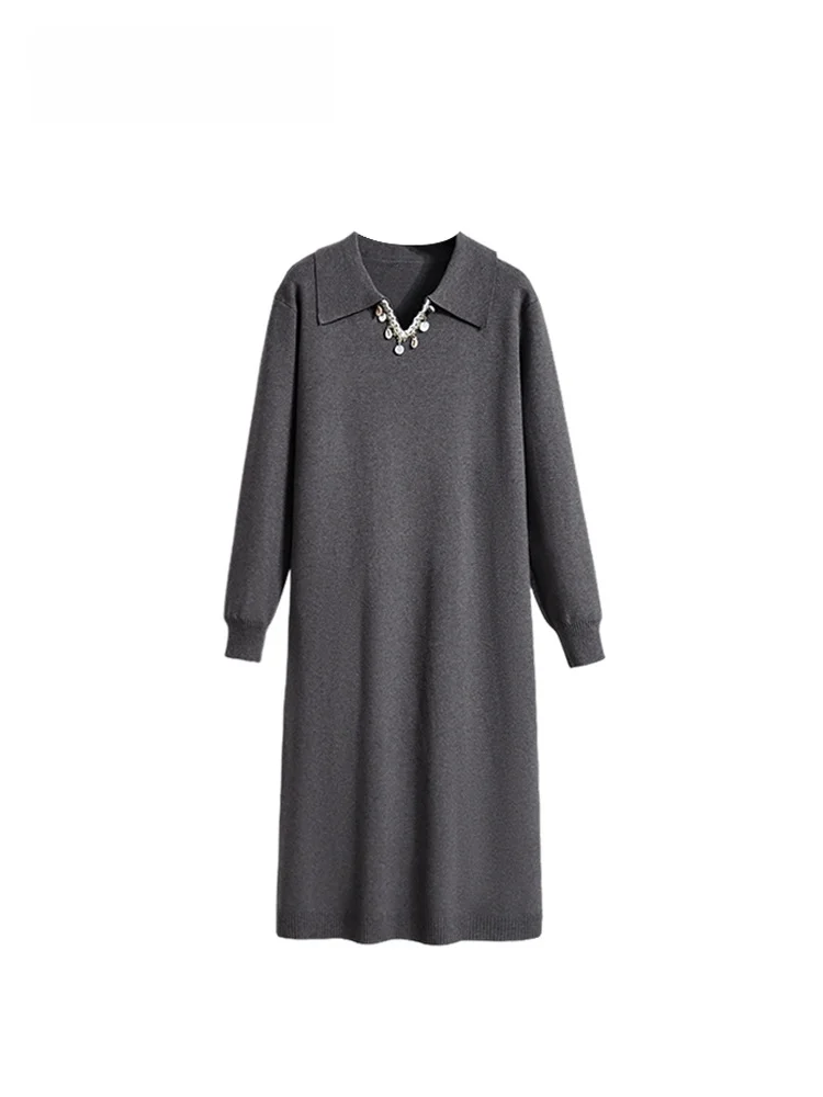 

Повседневный воротник больших размеров Dr, женская осенняя мода, свободный крой, универсальный, большие размеры, для похудения, Dr Cara CLUB