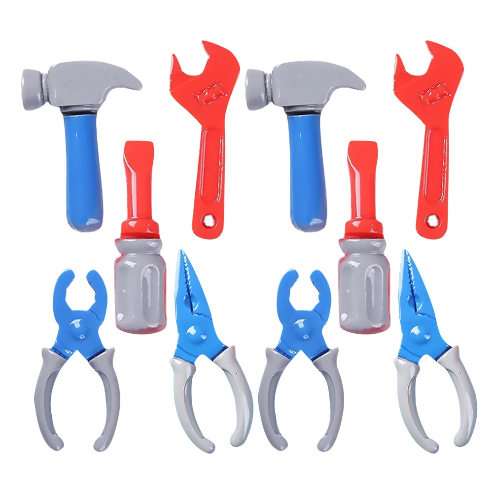 10 stuks miniatuur gereedschap set voor kinderen fantasiespel poppenhuis accessoires ornamenten kleine gereedschapskist miniaturen sets educatief cadeau