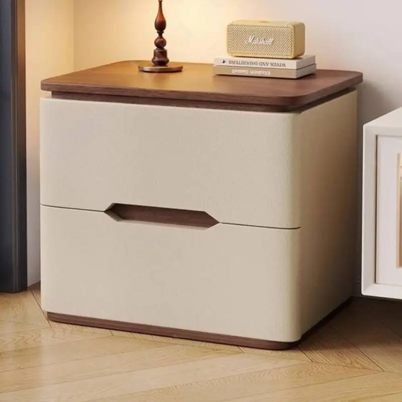 Beige Storage Nightstands Organizer European Modern Wood Room Nightstands Bedroom Home Small Comodino Camera Da Letto Furniture