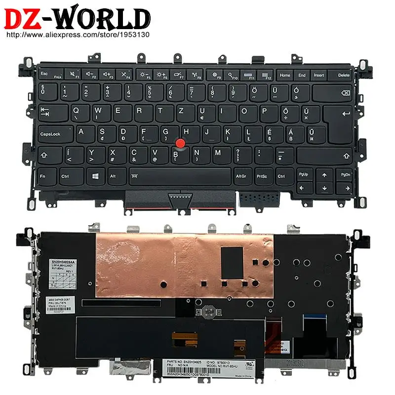 Tastiera retroilluminata per laptop Lenovo Thinkpad X1 Yoga 1a generazione BE CFR CH SWS CZ DE GR EE FR HU NDC NO SE FI SI IT AZERTY QWERTZ