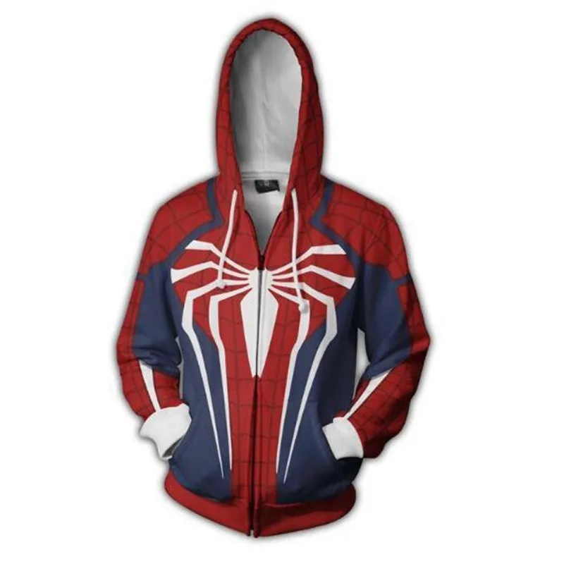 Hot Sale New popular Marvel movie venom 3D Printed Hoodies Men Women Spiderman Hooded Sweatshirts hip hop Zipper Pocket Jackets