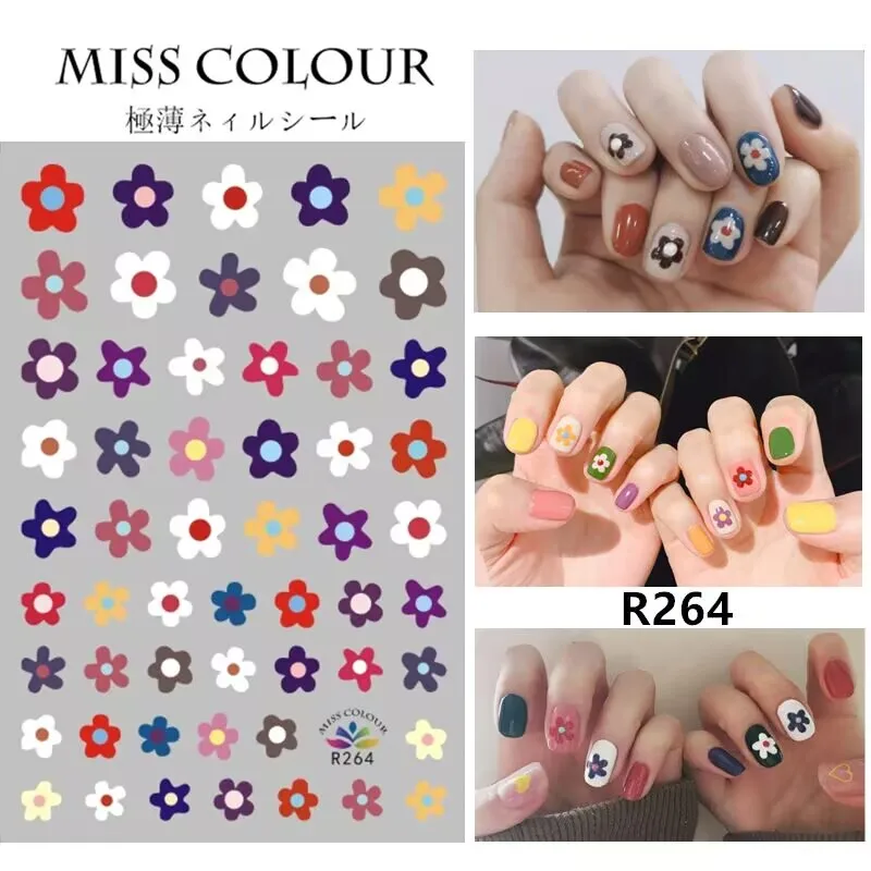 3d Nail Art Stickers Summer Flowers Decals For Nails Decoration Manicure Salon Beauty