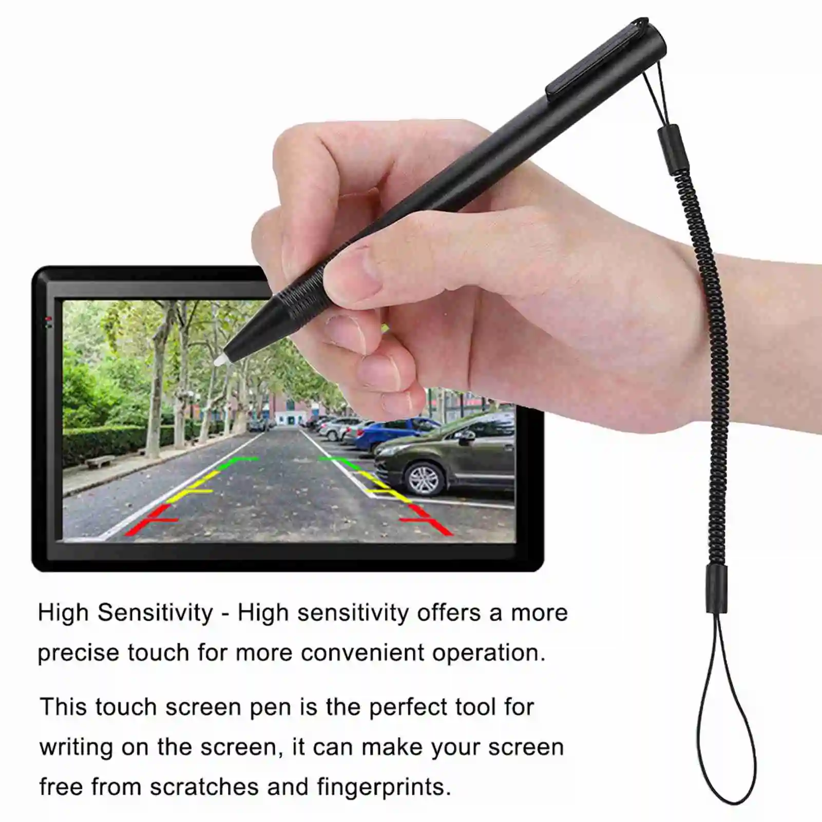 Stylus Touch Pen Resistive Touch Screen Anti scratch Stylus Pen With Spring Rope for POS PDA Navigator