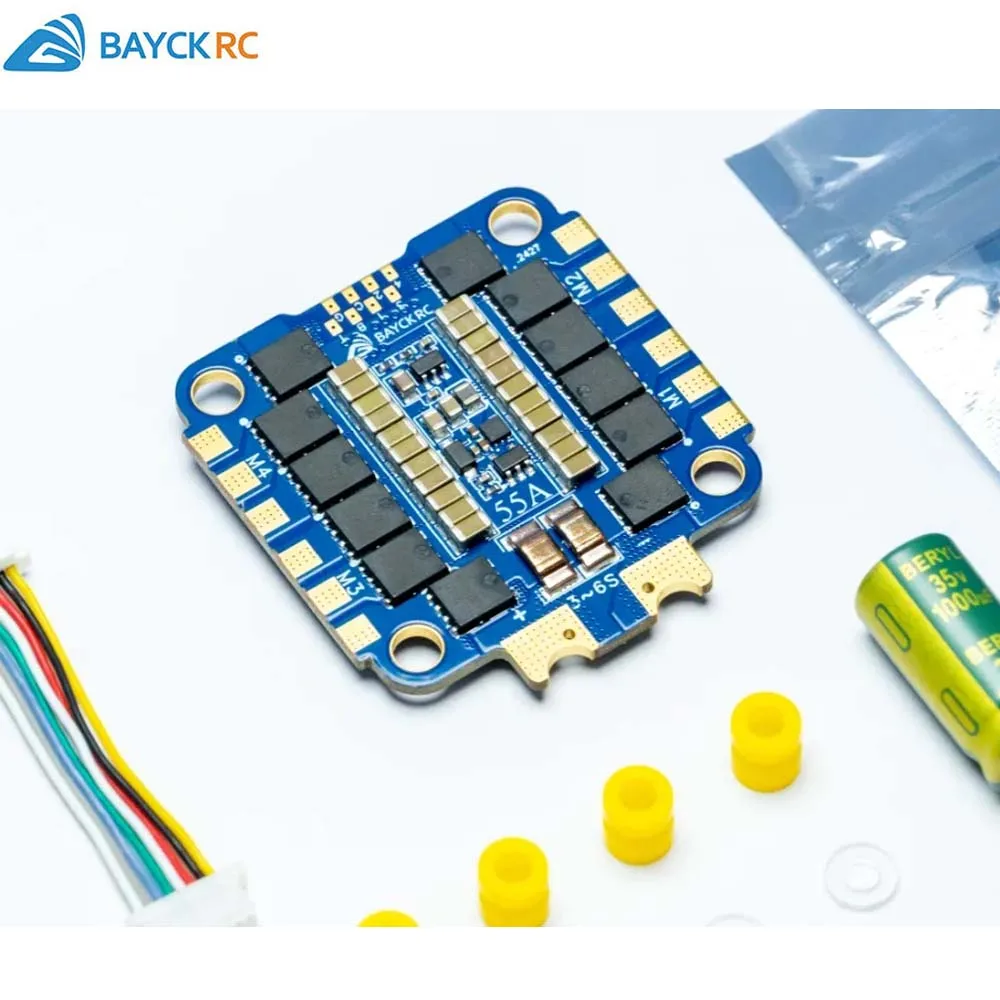 

BAYCK SWORDFISH 55A 4 в 1 ESC AM32 Электрический регулятор скорости 3-6S Lipo для RC FPV Racing Freestyle Drone Quadcopter Car BAYCKRC