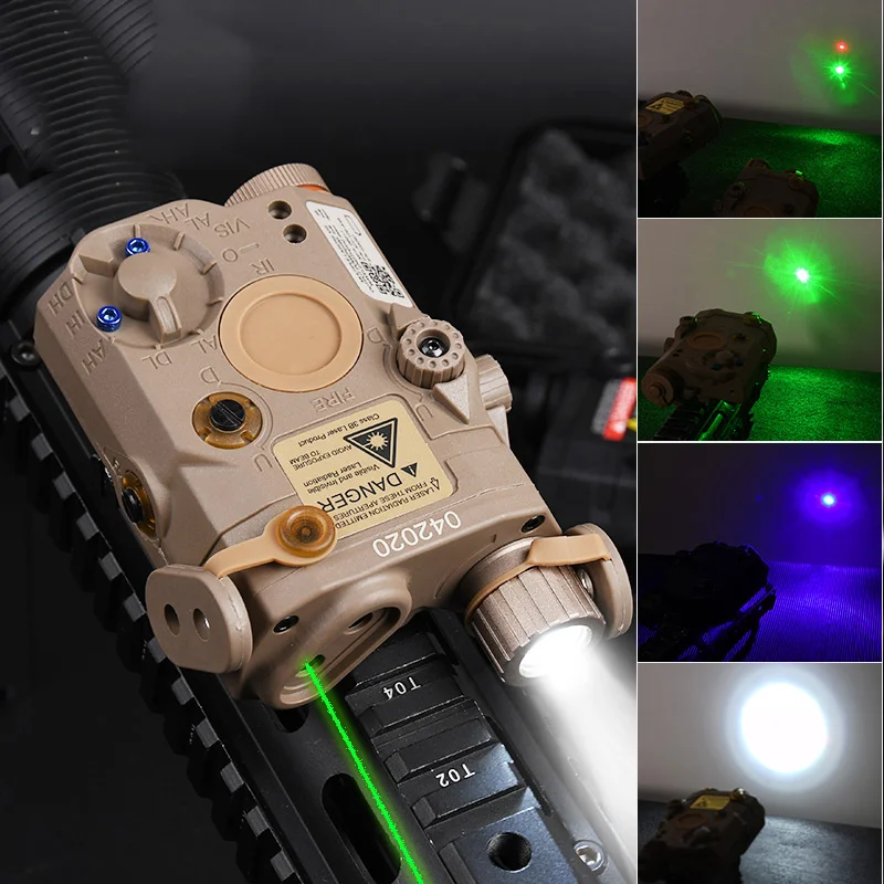 Tactical Airsoft Wadsn PEQ-15 LA-5 Red Dot Green Blue Indicator With IR While LED Light Fit 20MM Rail Hunting Weapon Scout Laser