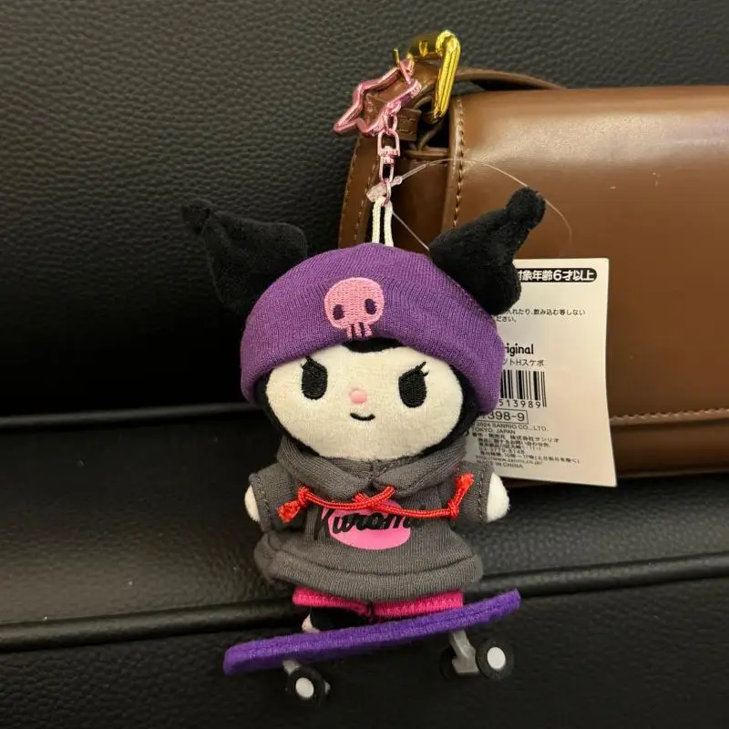 2025 neue Cartoon Roller Hallo Kitty Tasche Anhänger Kuromi Pochacco Plüsch Puppe Schlüsselbund Mädchen Rucksack Reißverschluss Plüsch Dekoration Geschenke