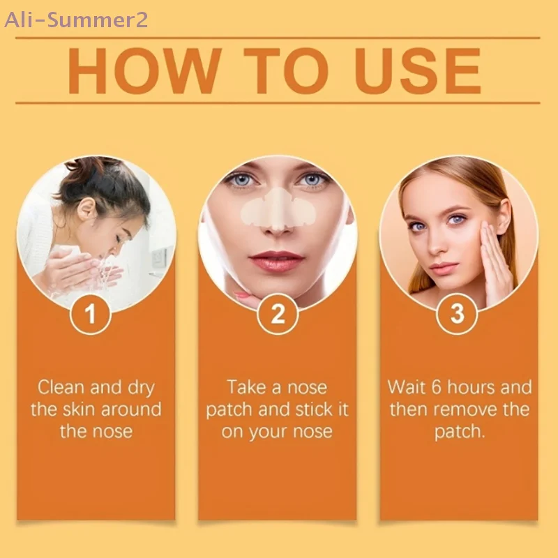 {Summer2} {Summer2} 30 قطعة من رقع الأنف الغروانية المائية لإزالة الرؤوس السوداء شرائط المسام للتنظيف العميق للوجه والأنف والمسام