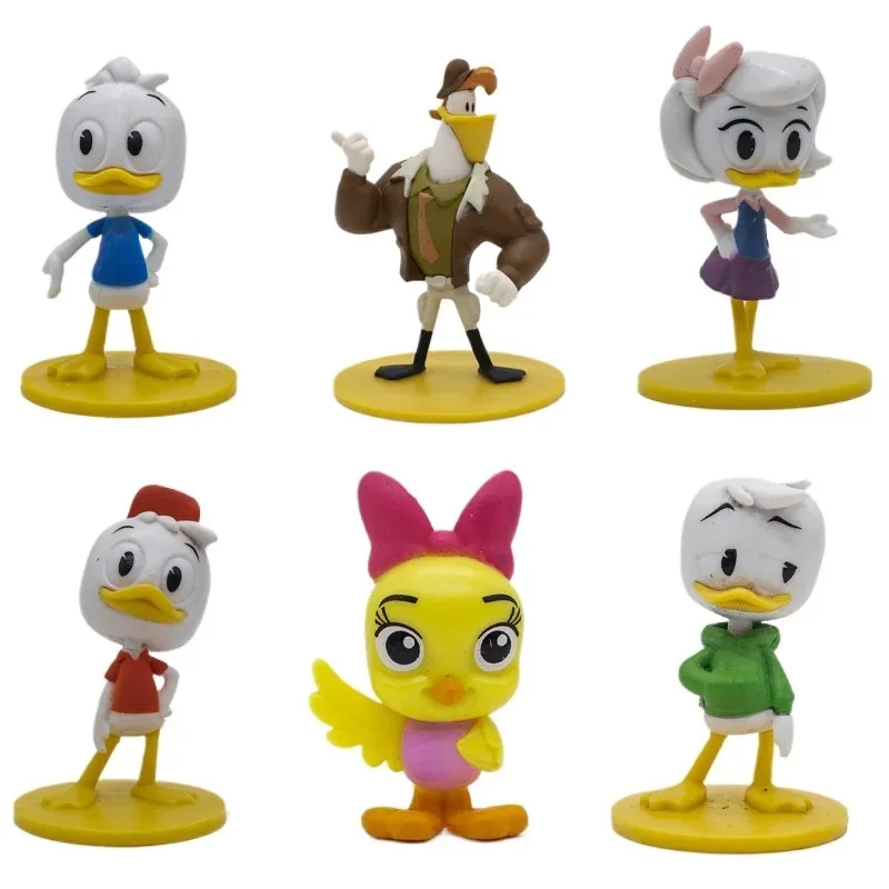 Disney DuckTales Cartoon Figurine Webby Vanderquack Lena Sabrewing Della Duck Scrooge McDuck Donald Duck Figure Toys Kids Gifts