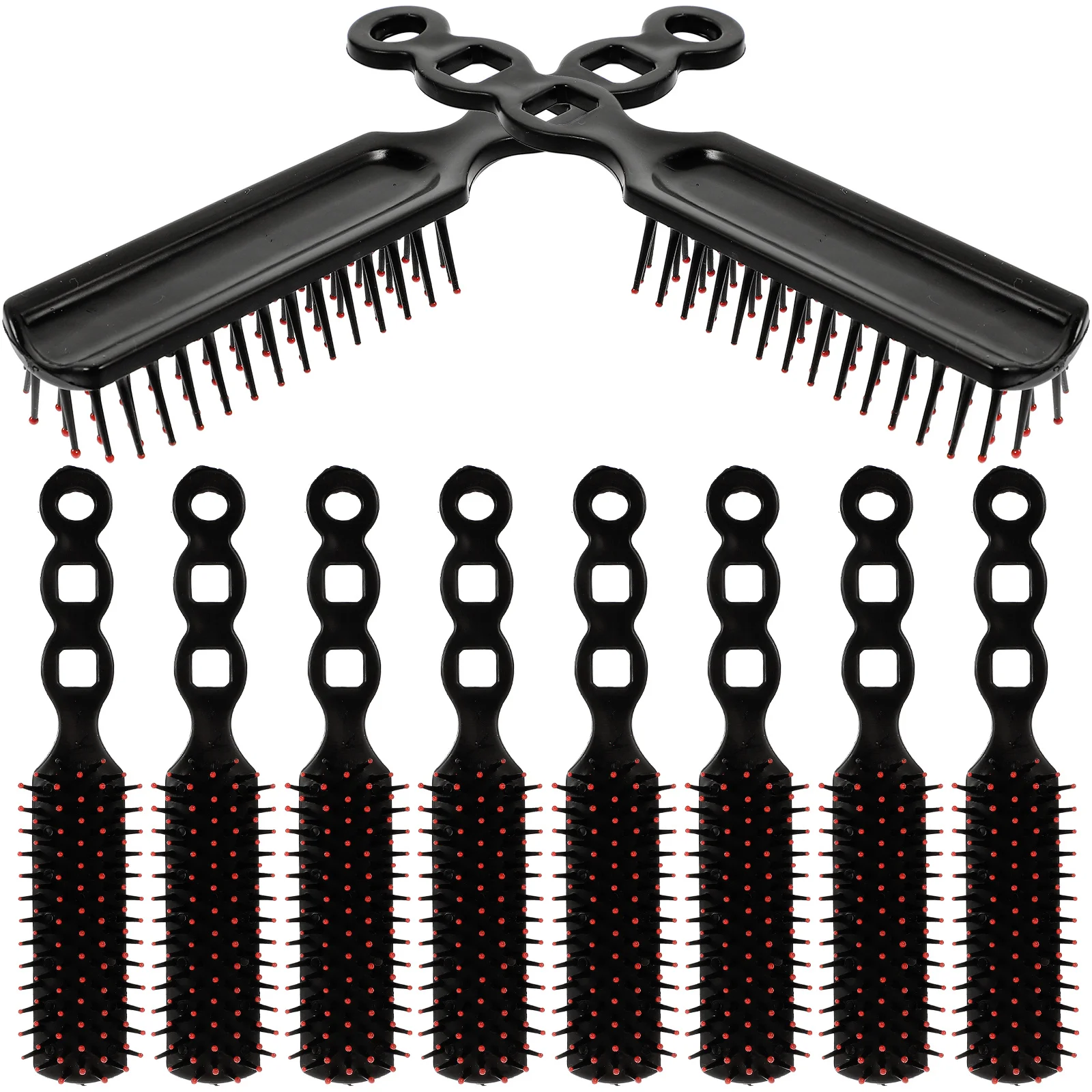 12 قطعة فرش شعر للنساء وسادة هوائية أمشاط تدليك فروة الرأس مدلك وفك تشابك وسادة بلاستيكية أمشاط لجميع أنواع الشعر #5